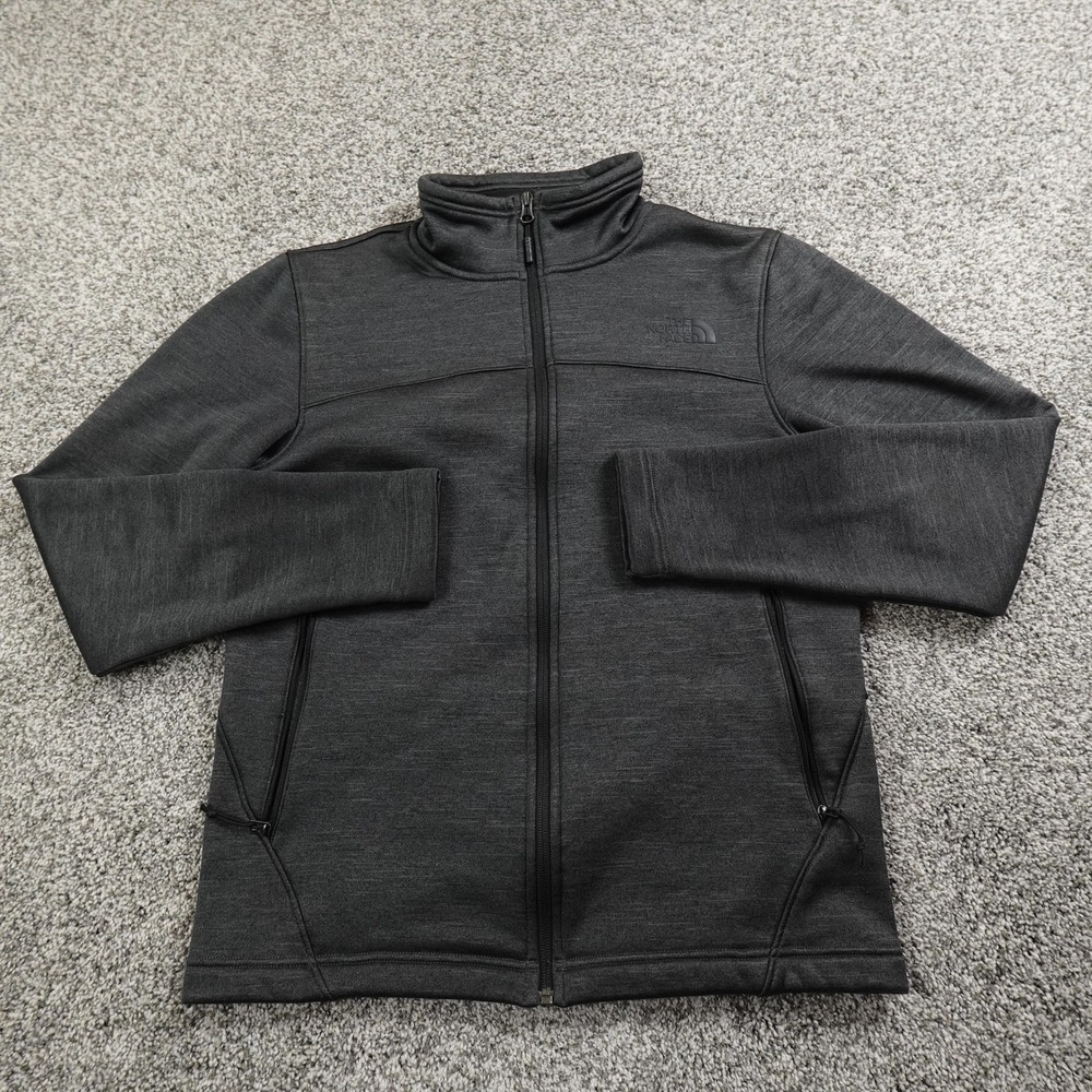 North Face‎ Jacket Mens S Black Gray Full Zip Fleece Lined Coat Outdoor Hiking